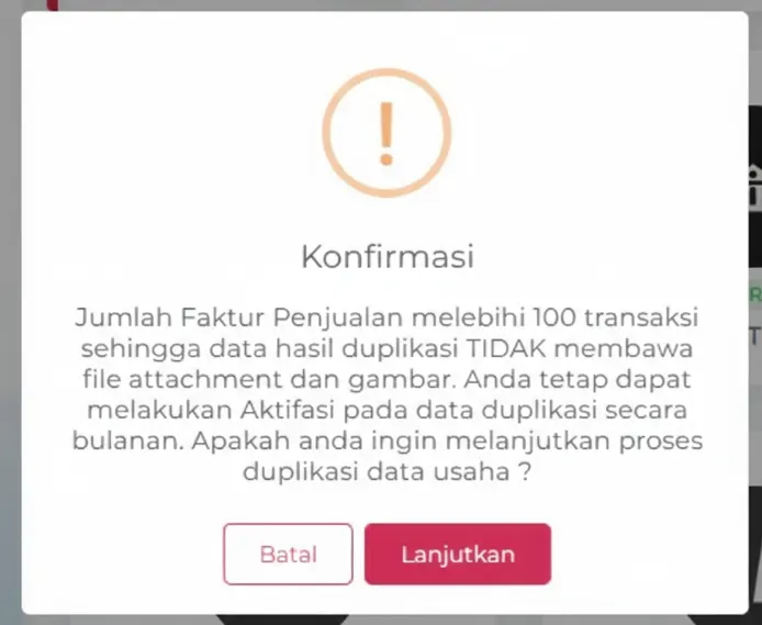 Notifikasi duplikasi database